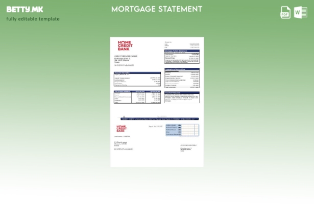 модерен стил Русија Извод за хипотека од банка за домашен кредит во шаблон за фо